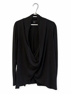 Lane Bryant Black Twist Front Drape Blouse – Plus Size 14/16 EUC